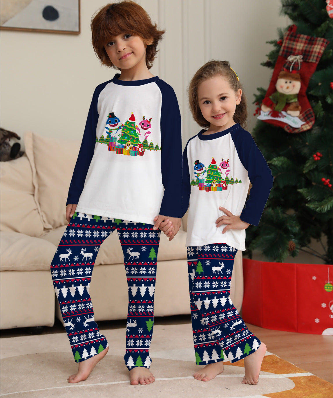 Christmas pajamas detail