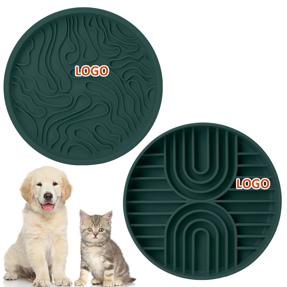 Tapis de léchage 2-en-1 pour chien et chat — Anti-glouton en silicone