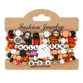 Lot de 6 bracelets Halloween à perles élastiques RENEOS motifs Boo et fantômes