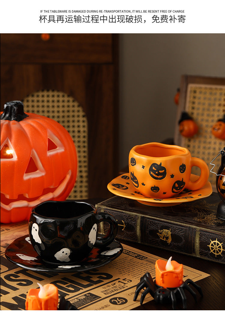 Halloween Ceramic Mug — Pumpkin, Bat & Ghost Designs | RENEOS™