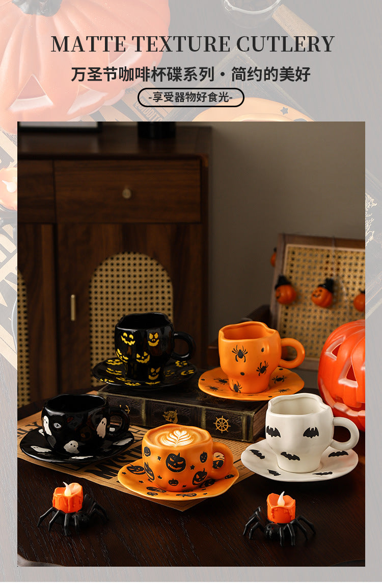 Halloween Ceramic Mug — Pumpkin, Bat & Ghost Designs | RENEOS™