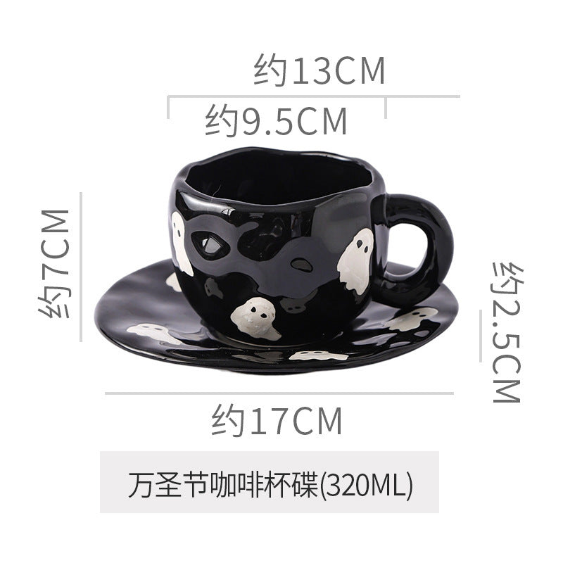Tasse en céramique Halloween — Citrouille, chauve-souris & fantôme | RENEOS™