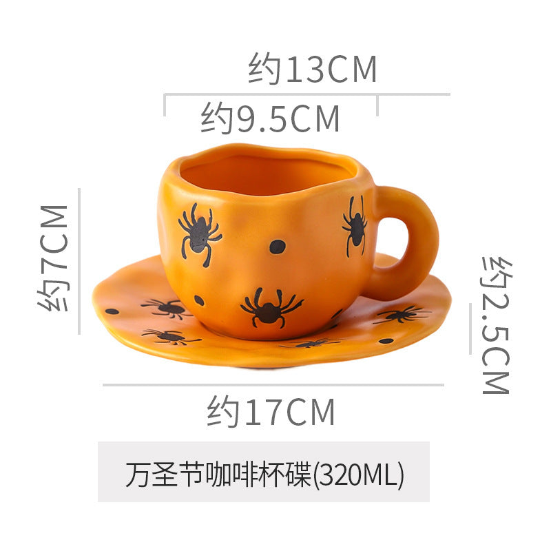 Tasse en céramique Halloween — Citrouille, chauve-souris & fantôme | RENEOS™