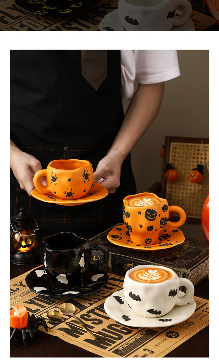 Halloween Ceramic Mug — Pumpkin, Bat & Ghost Designs | RENEOS™