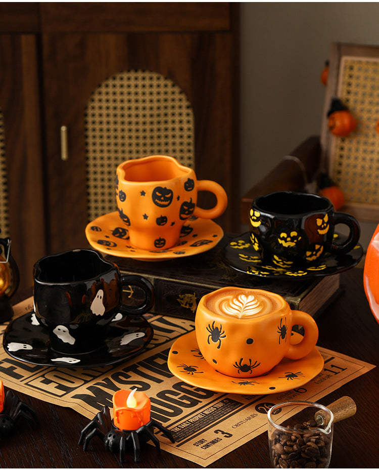 Halloween Ceramic Mug — Pumpkin, Bat & Ghost Designs | RENEOS™