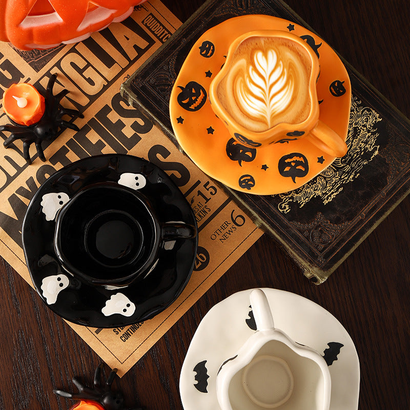 Halloween Ceramic Mug — Pumpkin, Bat & Ghost Designs | RENEOS™
