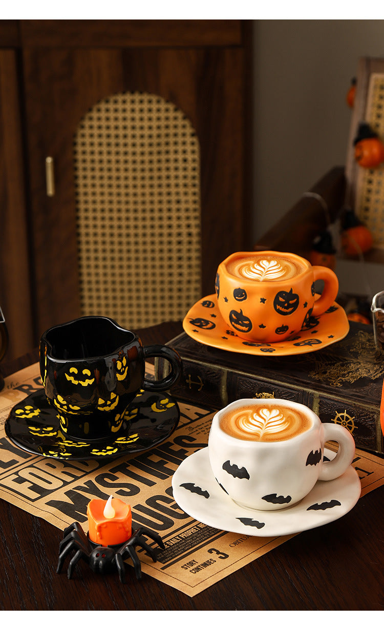 Halloween Ceramic Mug — Pumpkin, Bat & Ghost Designs | RENEOS™