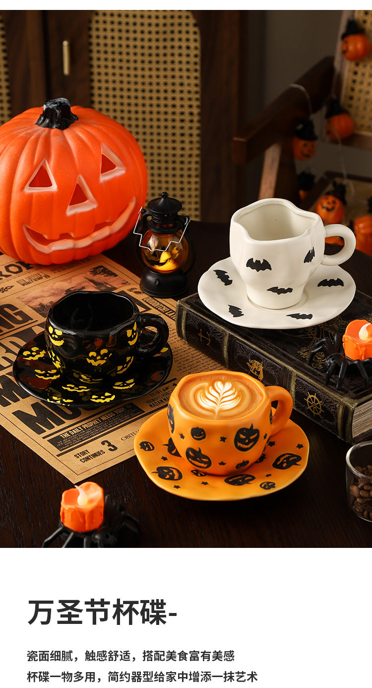 Halloween Ceramic Mug — Pumpkin, Bat & Ghost Designs | RENEOS™