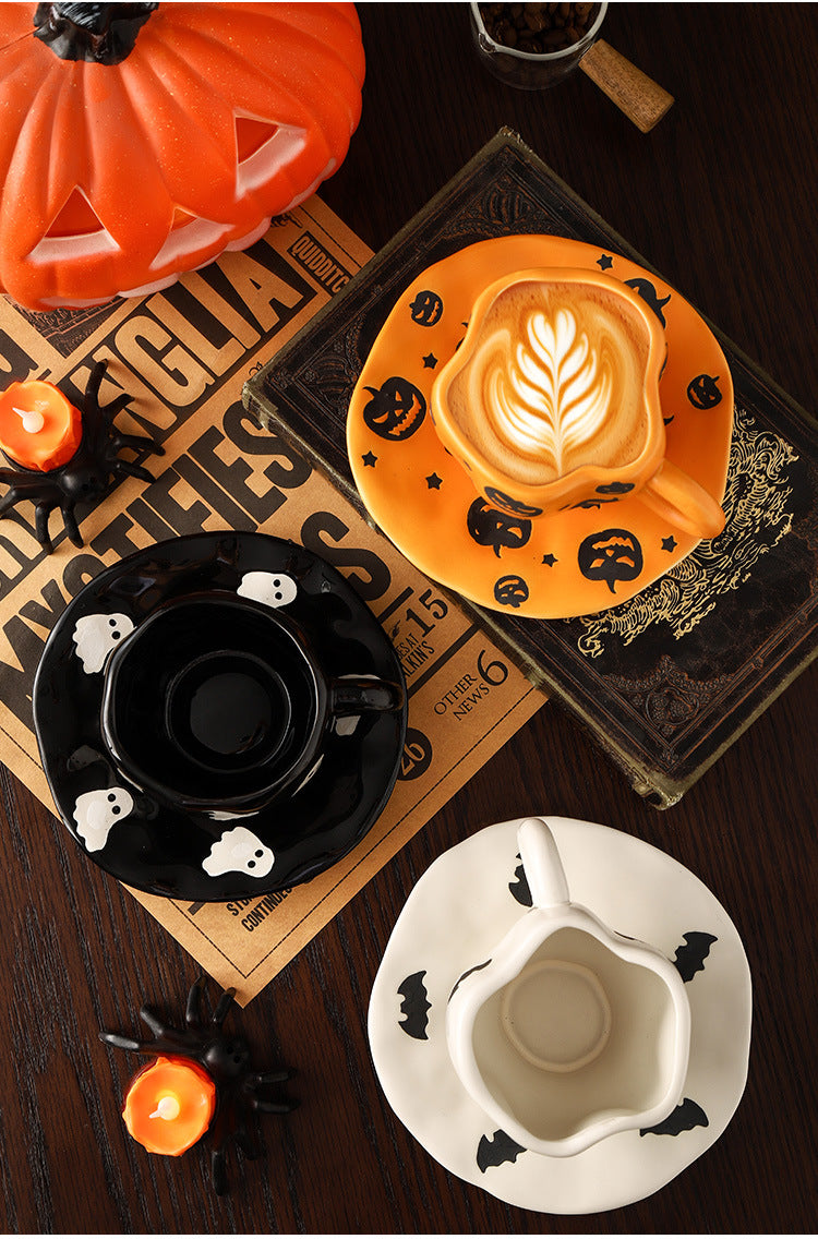 Halloween Ceramic Mug — Pumpkin, Bat & Ghost Designs | RENEOS™
