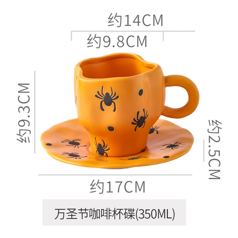 Tasse en céramique Halloween — Citrouille, chauve-souris & fantôme | RENEOS™