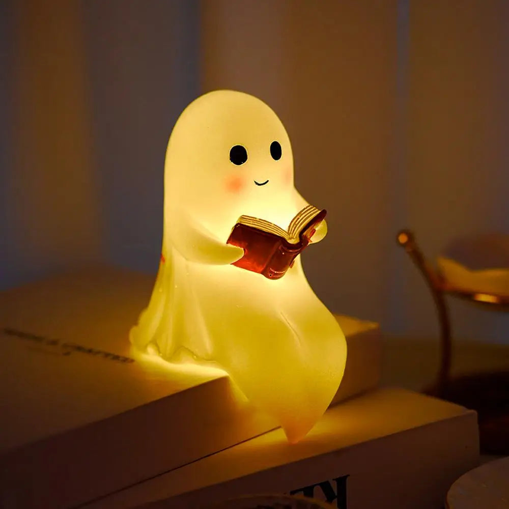 Reading Ghost LED Night Light — Halloween Decor | RENEOS™
