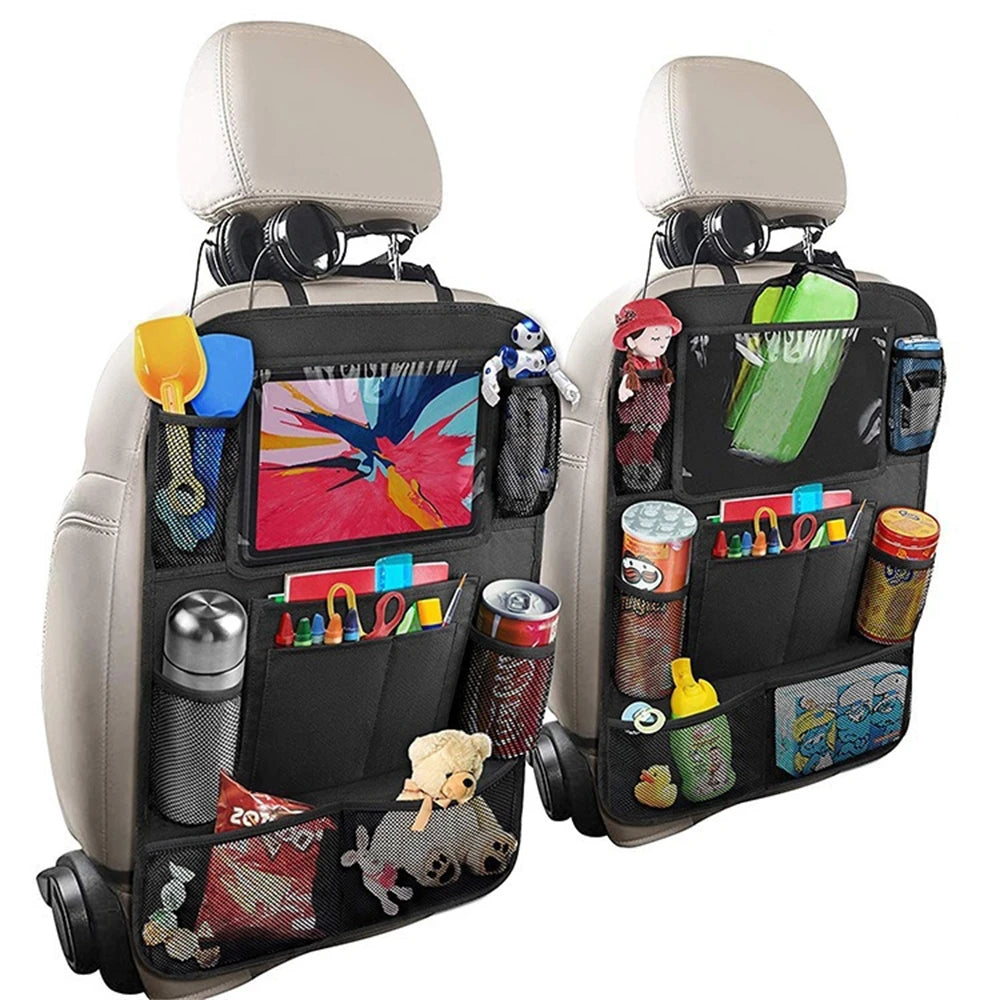 Car Back Seat Organizer — Storage with Tablet Holder
