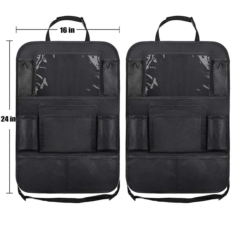 Car Back Seat Organizer — Storage with Tablet Holder