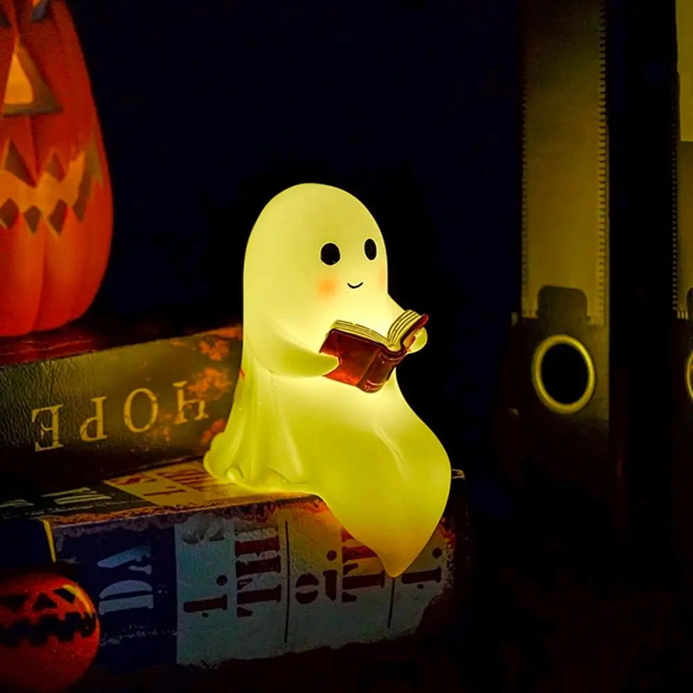 Reading Ghost LED Night Light — Halloween Decor | RENEOS™