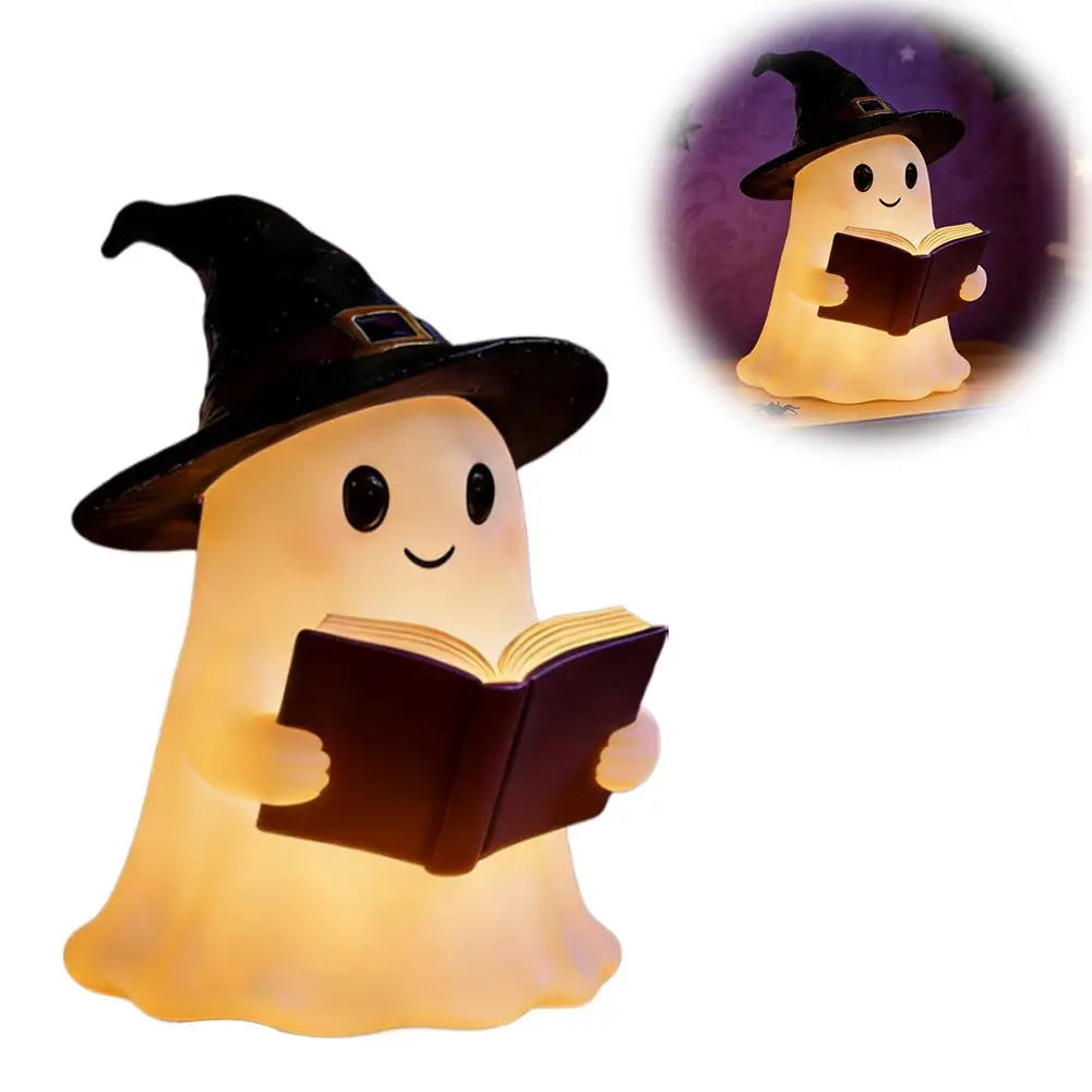 Reading Ghost LED Night Light — Halloween Decor | RENEOS™