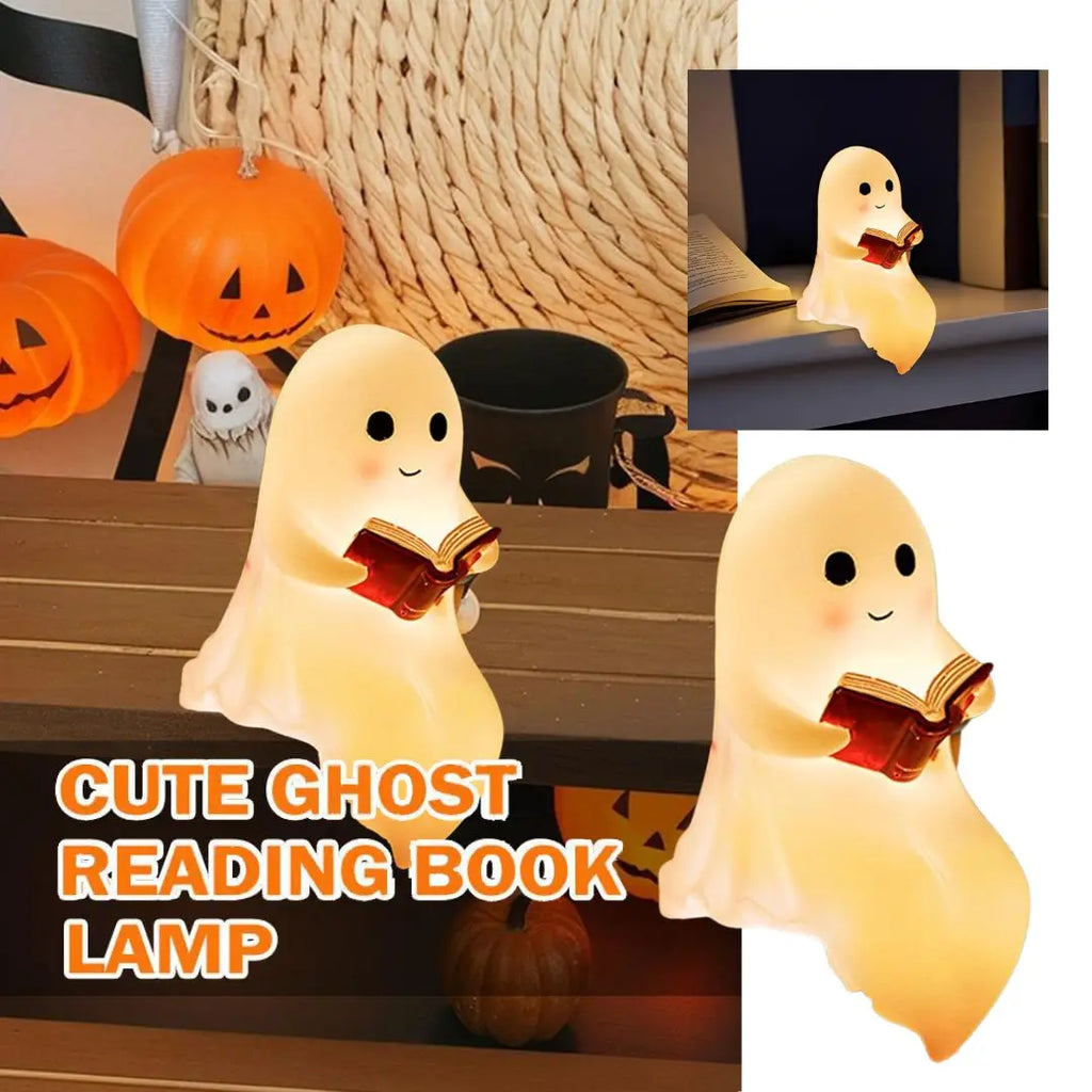 Reading Ghost LED Night Light — Halloween Decor | RENEOS™