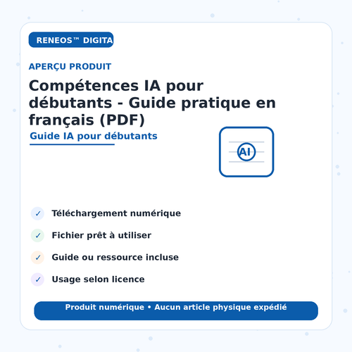 Aperçu visuel Compétences IA pour débutants RENEOS