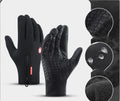 Black fleece-lined touchscreen gloves
