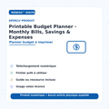 Aperçu visuel Printable Budget Planner RENEOS