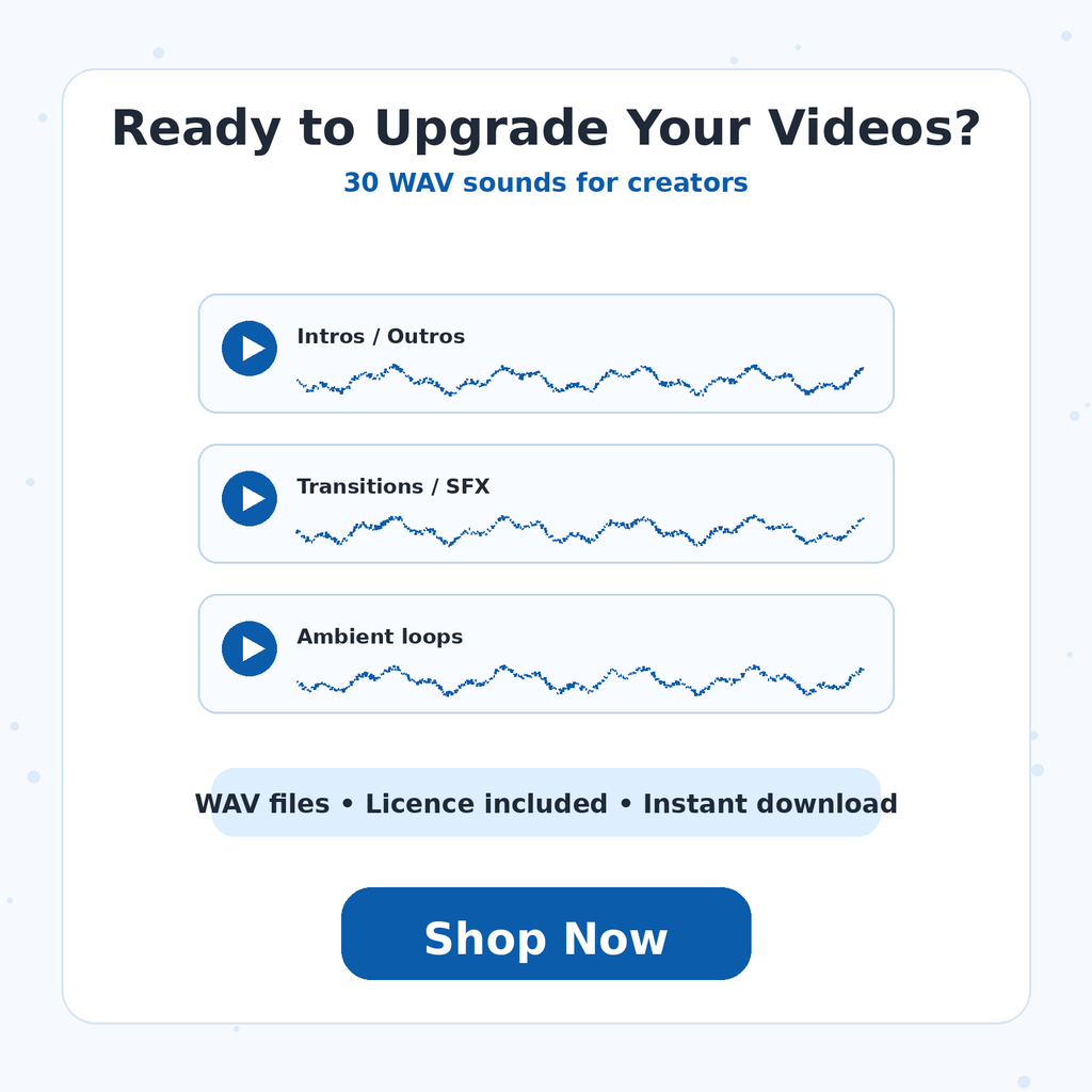 Shop now call to action for RENEOS Royalty-Free Audio Pack