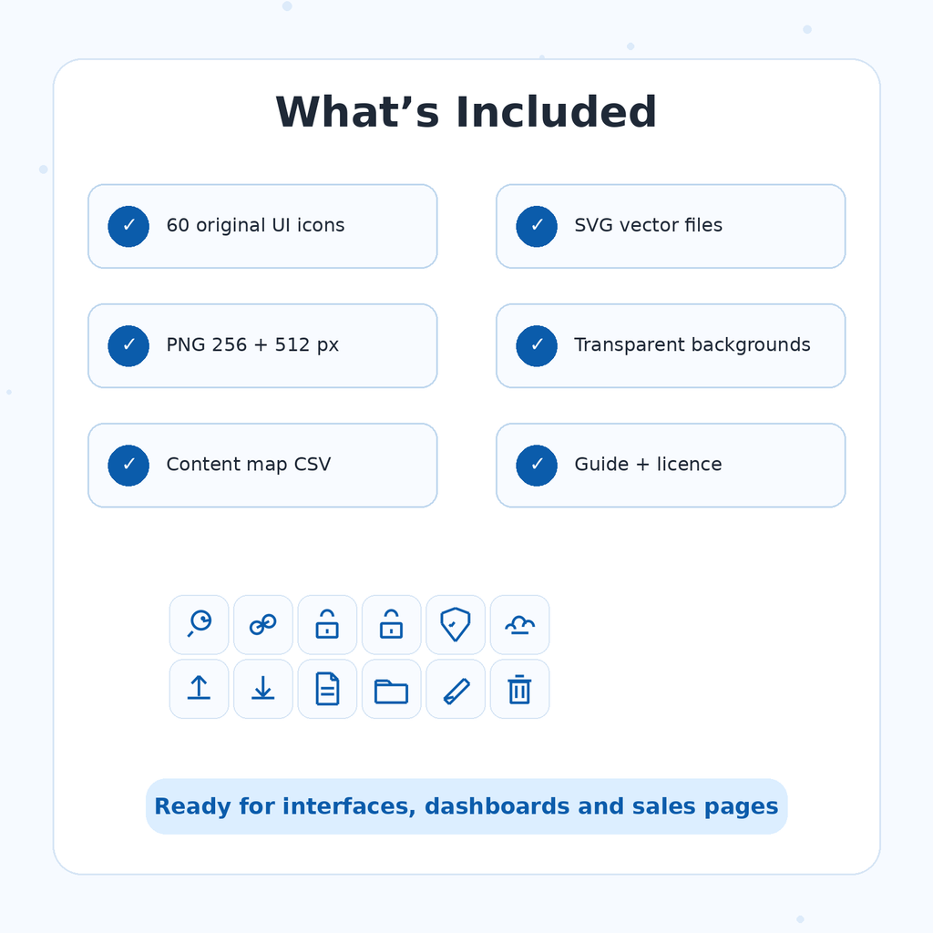 What is included in the RENEOS UI Icon Pack
